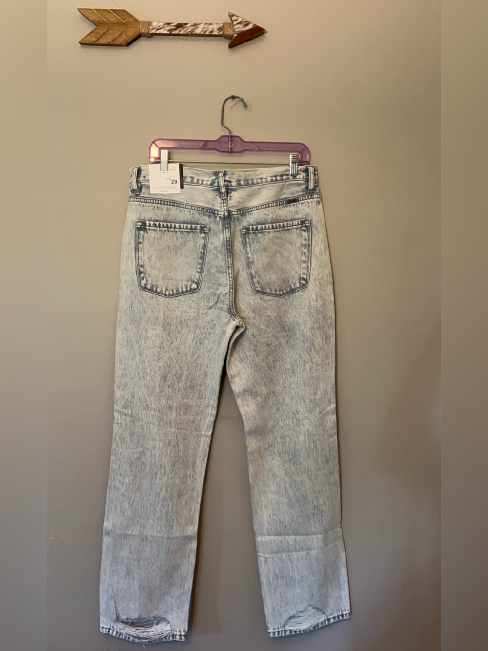 KanCan Light Acid Wash Distressed Jeans - Light Blue - Picture 2 of 2